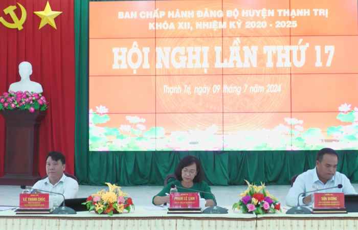 Thạnh Trị: Ban chấp hành Đảng bộ sơ kết 6 tháng đầu năm 2024